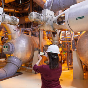 ENERCON engineer inspecting plant